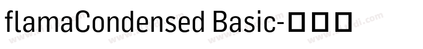 flamaCondensed Basic字体转换